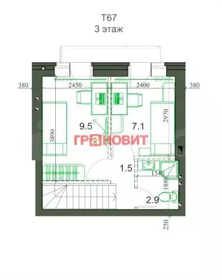 Таунхаус 67,4 м на участке 1 сот. - Фото 0