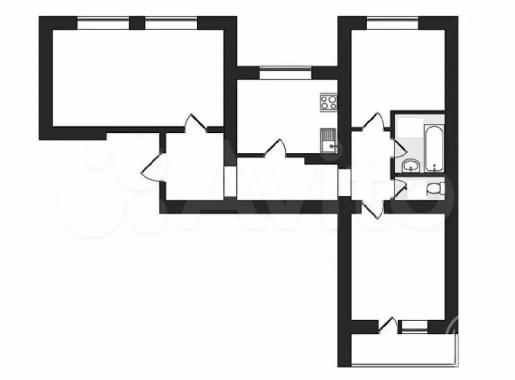 3-к. квартира, 73 м, 5/5 эт. - Фото 0