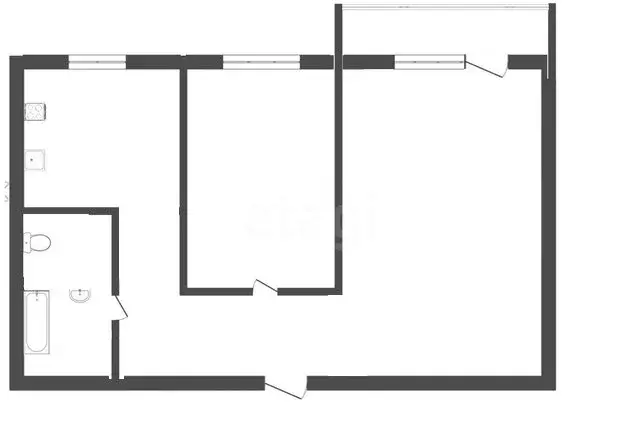2-комнатная квартира: Черногорск, Заводская улица, 17 (45.9 м) - Фото 1