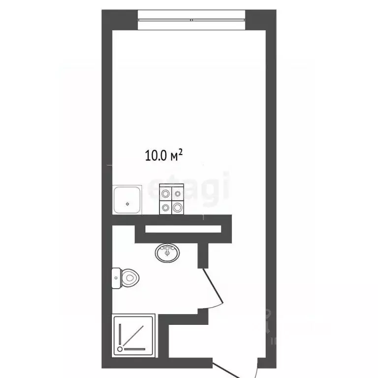 Студия Тюменская область, Тюмень ул. Первооткрывателей, 10 (18.1 м) - Фото 1