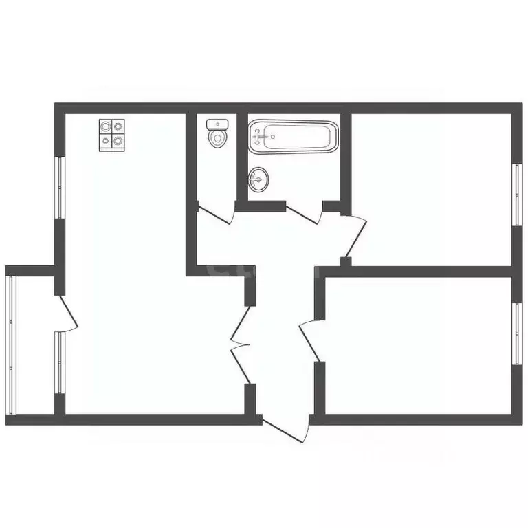 3-к кв. Тульская область, Щекино ул. Лукашина, 9 (56.1 м) - Фото 0