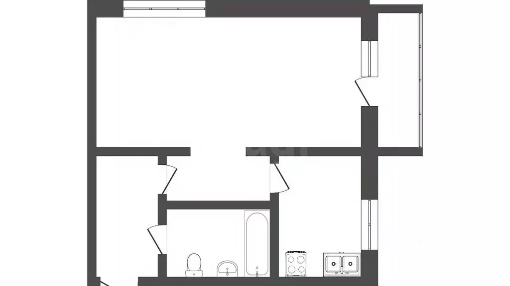 1-к кв. Тюменская область, Тюмень ул. Парфенова, 18 (31.0 м) - Фото 1