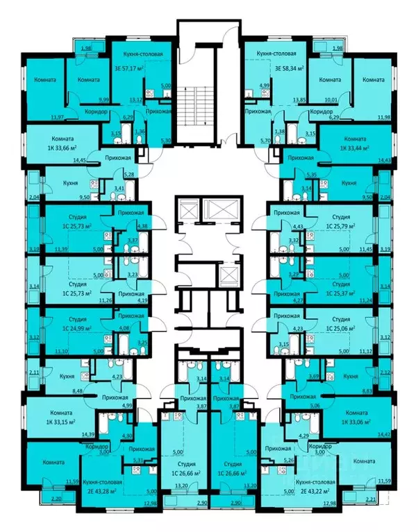 Студия Пермский край, д. Кондратово ул. Водопроводная, 6/2 (26.68 м) - Фото 2