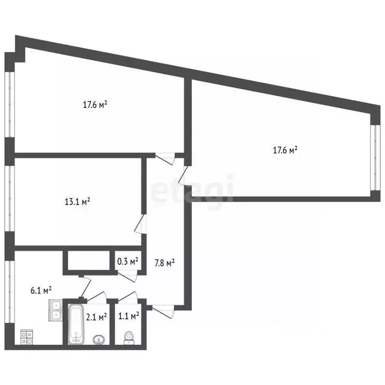 Комната Санкт-Петербург Придорожная аллея, 21 (13.1 м) - Фото 2