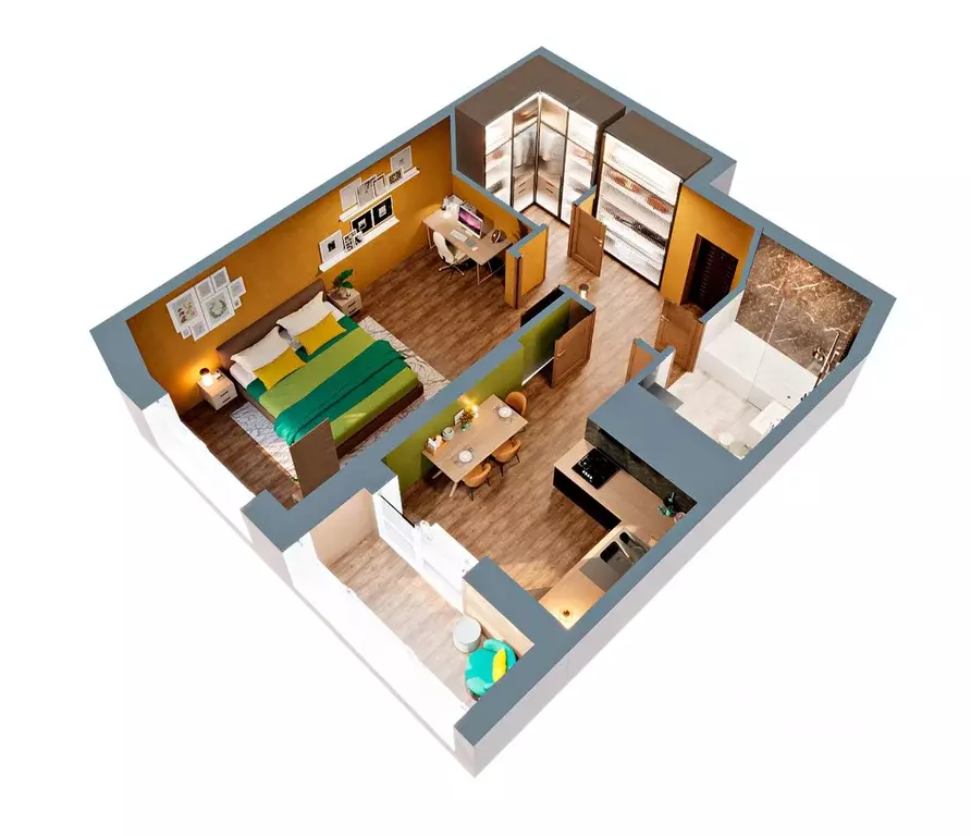 1-к кв. Башкортостан, Нефтекамск Комсомольский просп., 92 (40.56 м) - Фото 2