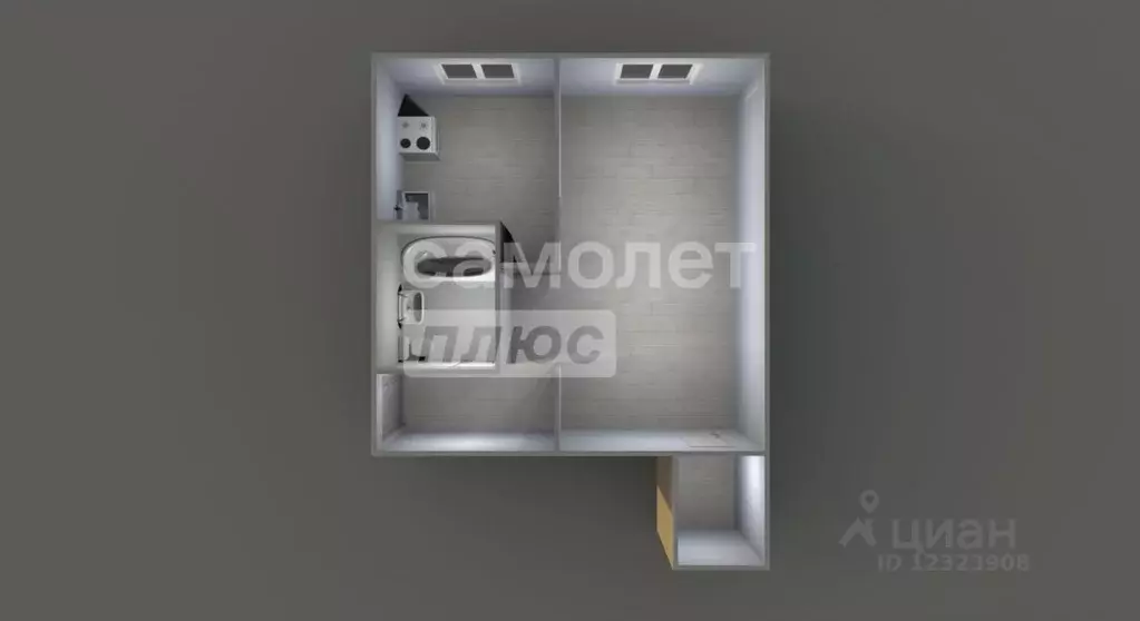 1-к кв. Московская область, Подольск Климовск мкр, ул. Западная, 4/16 ... - Фото 2