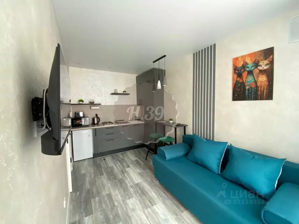 1-к кв. Калининградская область, Пионерский Октябрьская ул., 2Ак1 ... - Фото 0