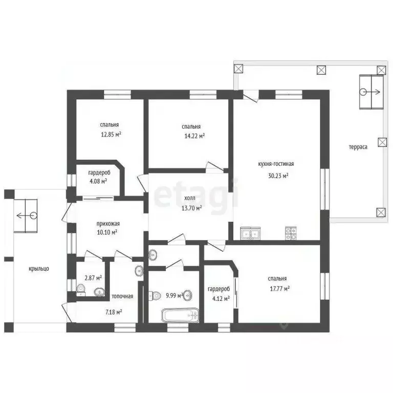 Дом в Крым, Кировский район, с. Приветное ул. Ленина (125 м) - Фото 2