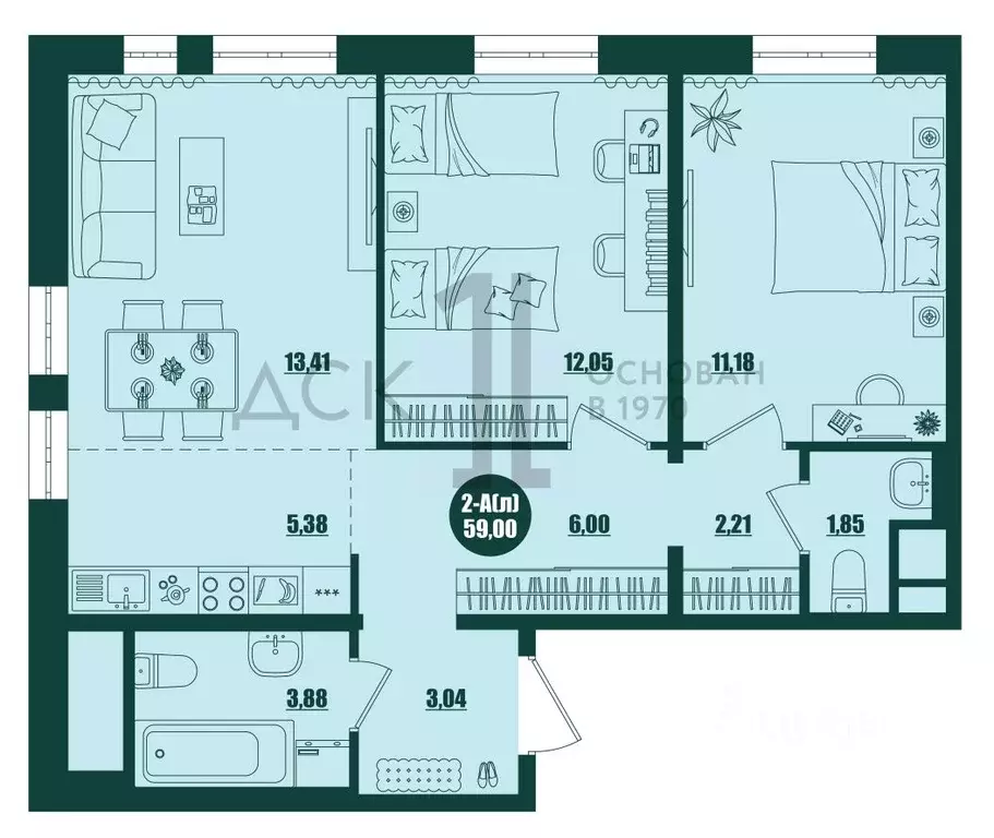 2-к кв. Ханты-Мансийский АО, Сургут 39-й мкр, Крылов жилой комплекс ... - Фото 1