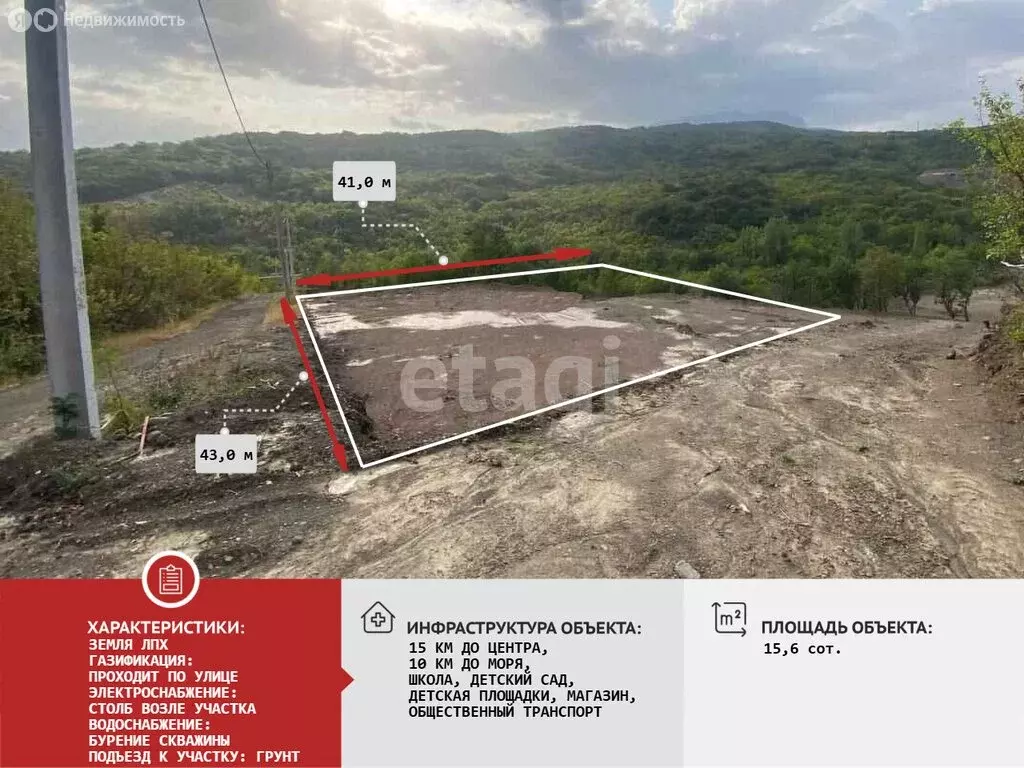 Участок в село Лучистое, Грушевая улица (15.65 м) - Фото 1