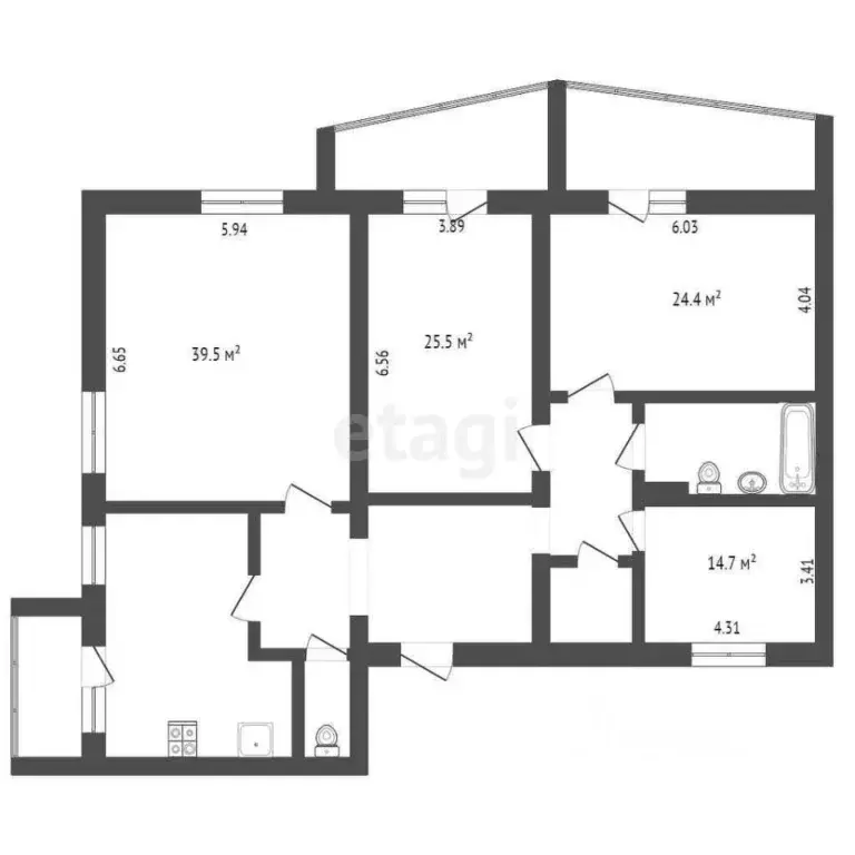 4-к кв. Ханты-Мансийский АО, Сургут ул. Профсоюзов, 18 (185.1 м) - Фото 1