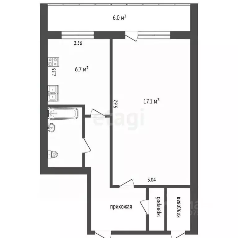 1-к кв. Ярославская область, Рыбинск ул. Свободы, 4 (33.3 м) - Фото 1