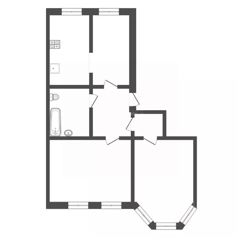 3-к кв. Тульская область, Алексин Центральная ул., 2 (65.0 м) - Фото 2