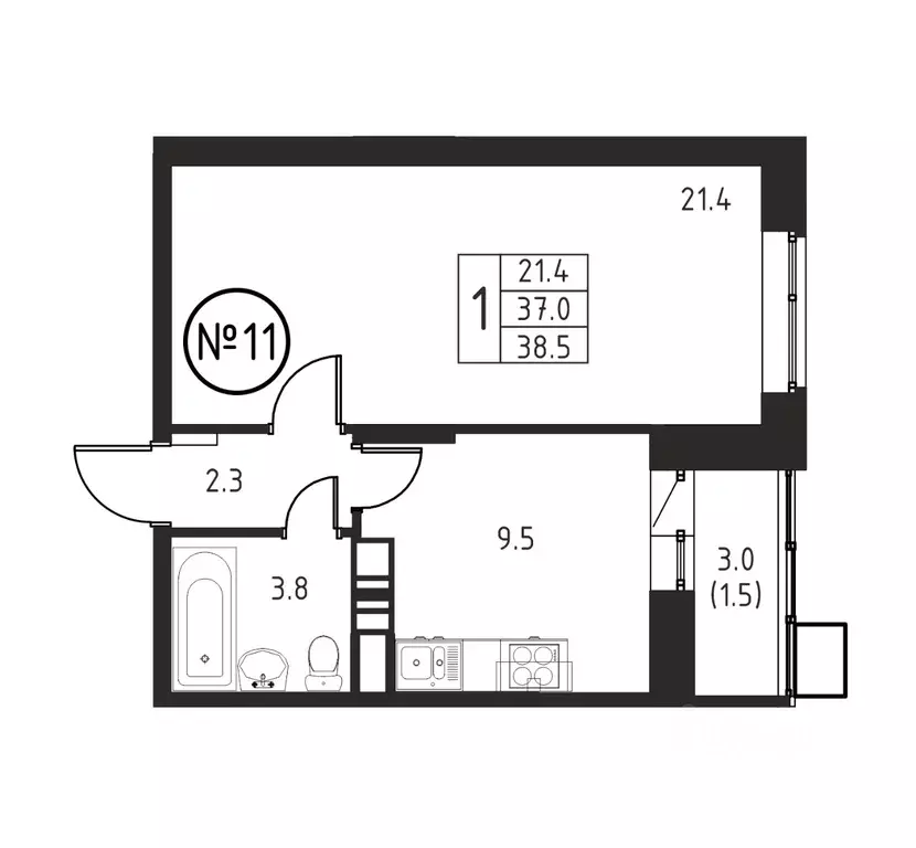 1-к кв. Московская область, Домодедово Авиационный мкр, ул. ... - Фото 1