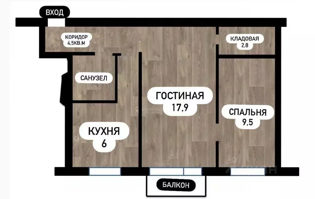 2-к кв. Самарская область, Чапаевск ул. Чапаева, 9 (44.5 м) - Фото 2