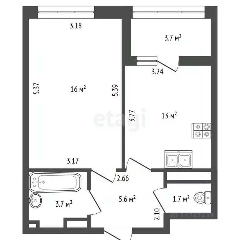 1-к кв. Санкт-Петербург Манчестерская ул., 3 (40.5 м) - Фото 1