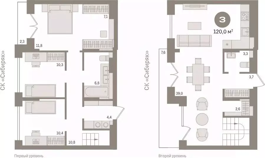 3-к кв. Новосибирская область, Новосибирск ул. Аэропорт, 88 (119.96 м) - Фото 0