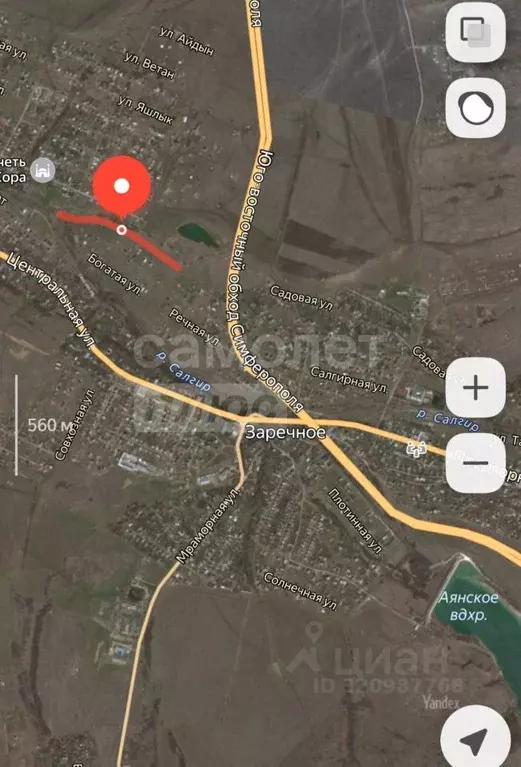 Участок в Крым, Симферопольский район, с. Доброе ул. Трудовая (12.0 ... - Фото 2