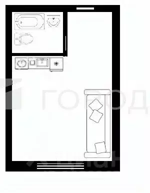 Студия Томская область, Томск Курский пер., 35 (15.0 м) - Фото 1