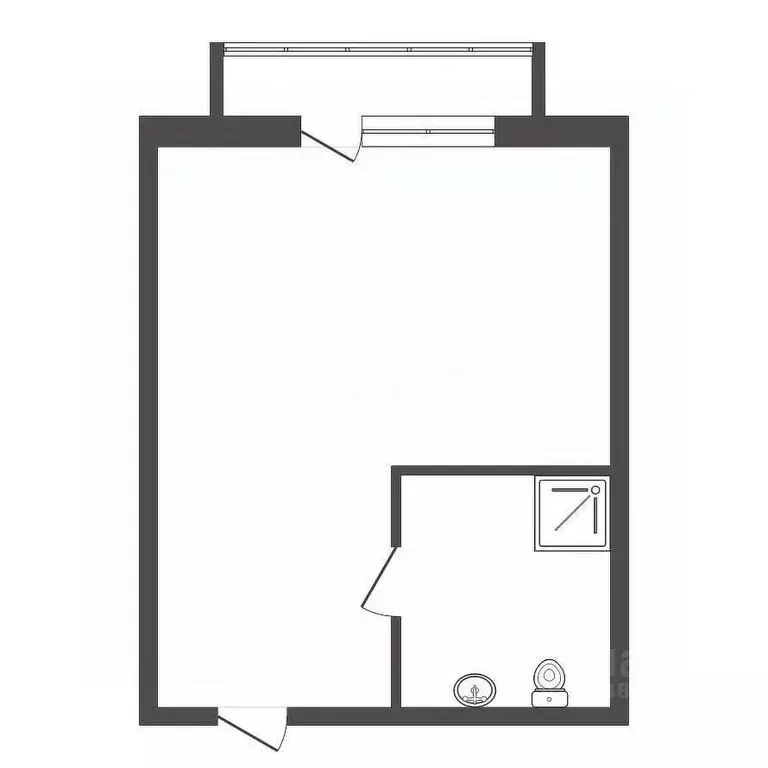 Студия Красноярский край, Красноярск Октябрьская ул., 16 (28.4 м) - Фото 2