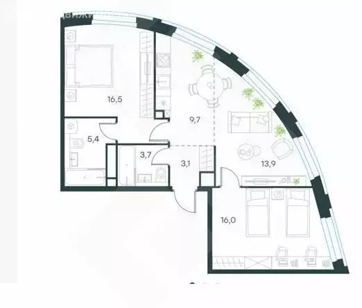 3-комнатная квартира: Москва, Нагатинская набережная, 10А (68 м) - Фото 1