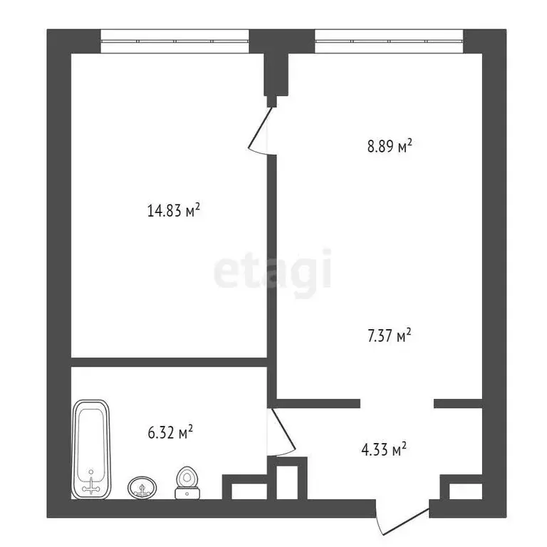 1-комнатная квартира: Москва, 4-я улица Марьиной Рощи, 12к1 (41.74 м) - Фото 0
