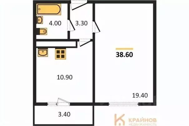 1-к кв. Воронежская область, Воронеж ул. Шидловского, 26 (38.6 м) - Фото 0