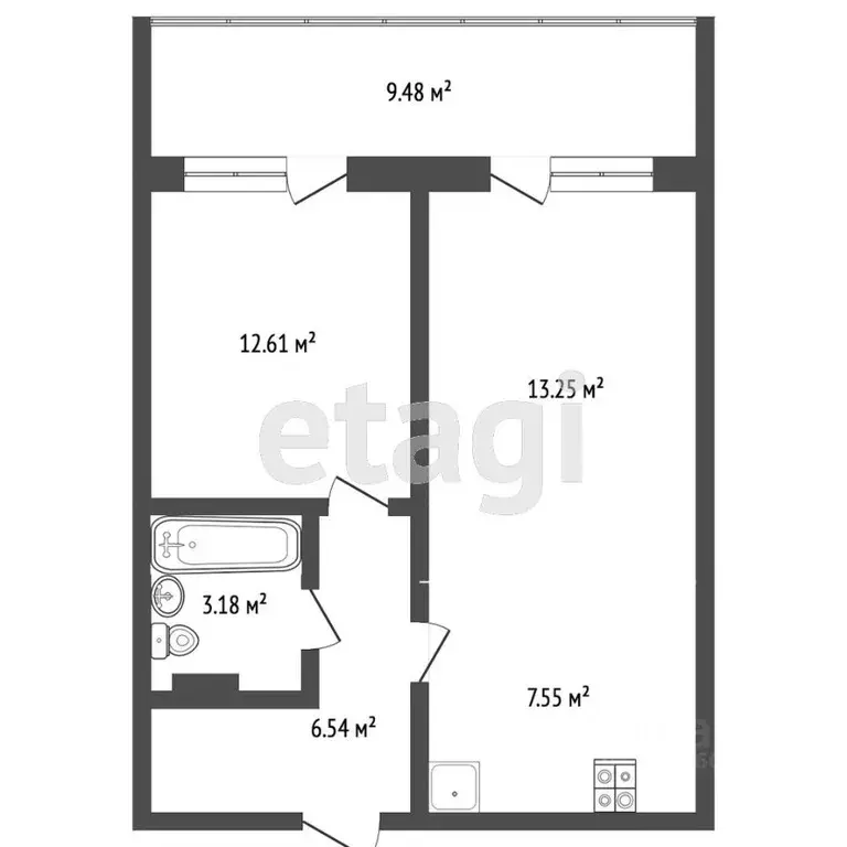 2-к кв. Кировская область, Киров Московская ул., 213 (45.9 м) - Фото 1