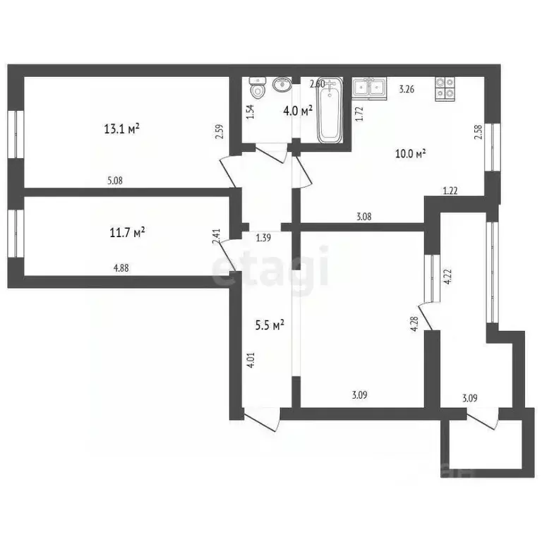 3-к кв. Вологодская область, Вологда Псковская ул., 16 (65.1 м) - Фото 1