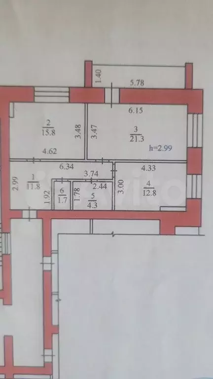 2-к. квартира, 71,7 м, 15/15 эт. - Фото 0