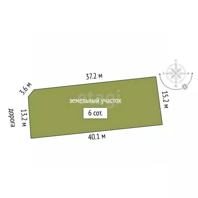 Участок в Ростовская область, Азовский район, с. Самарское Садовый ... - Фото 2