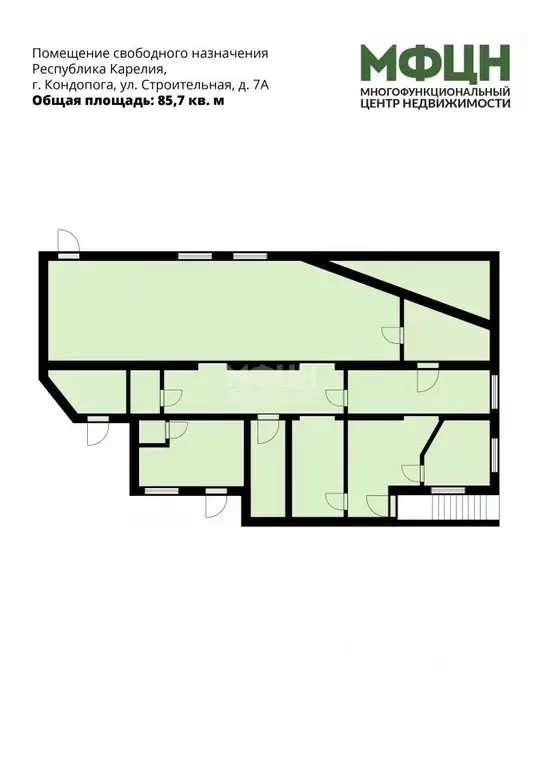 Офис в Карелия, Кондопога Строительная ул., 7А (86 м) - Фото 2