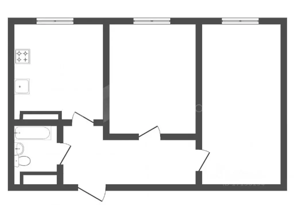 2-к кв. Тюменская область, Тюменский муниципальный округ, пос. ... - Фото 2