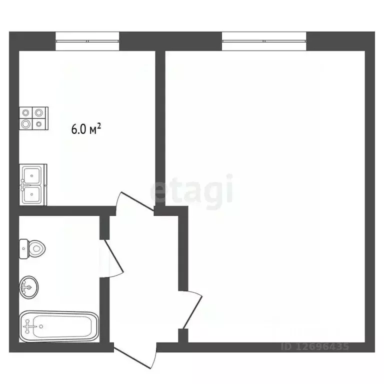 1-к кв. Московская область, Люберцы Смирновская ул., 8 (32.0 м) - Фото 2