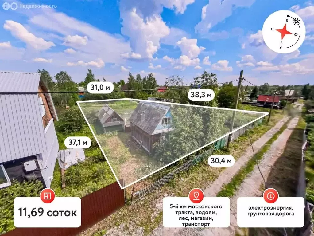 Участок в Тюмень, СНТ Ручеёк, Рябиновая улица (11.69 м) - Фото 1