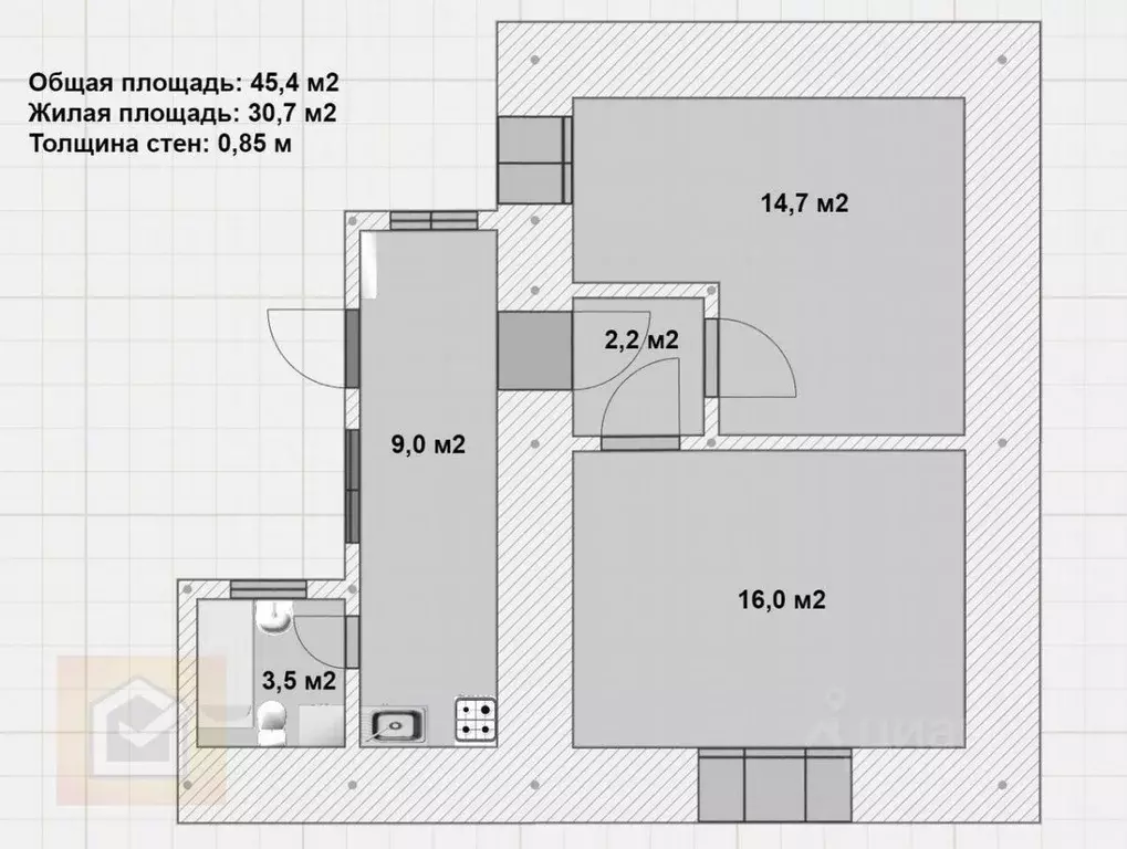 Дом в Севастополь ул. Частника, 75 (45 м) - Фото 0