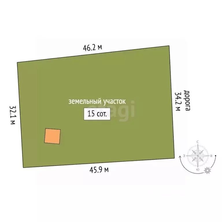 Участок в Мордовия, Лямбирский район, Берсеневское с/пос, д. Русская ... - Фото 1