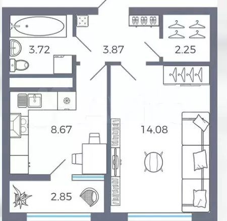 Продаётся 1-к квартира, 33 м - Фото 0