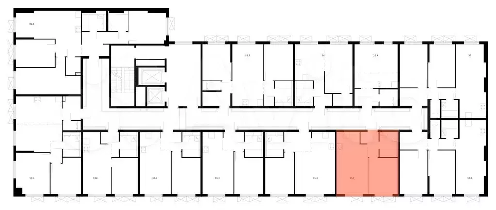 1-к. квартира, 35,9 м, 9/9 эт. - Фото 1