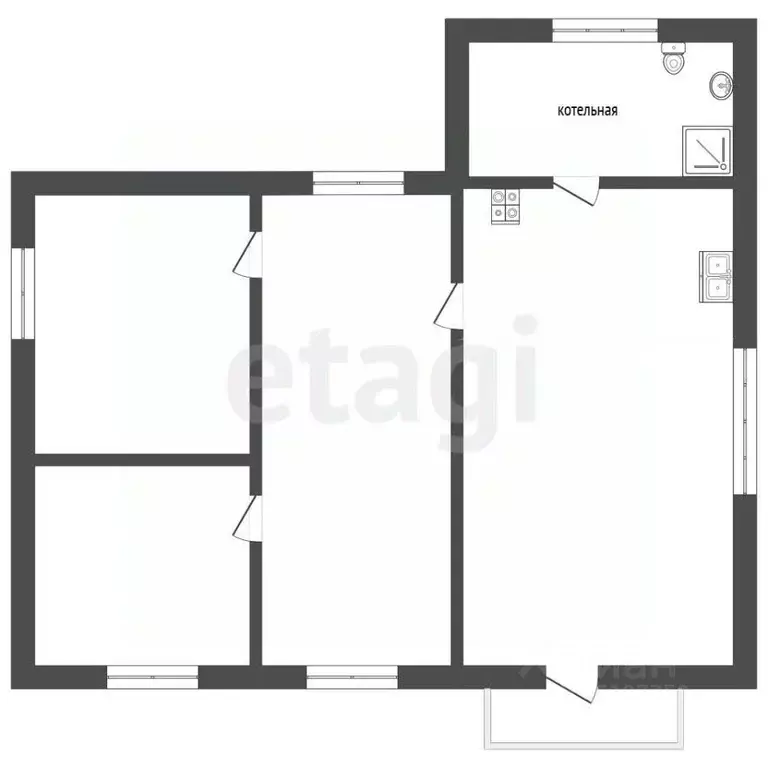 Дом в Саха (Якутия), Якутск ул. Оленекская (36 м) - Фото 2