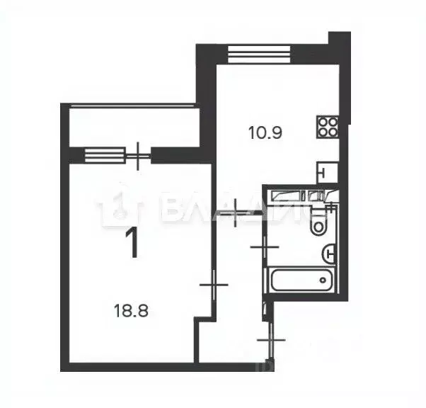 1-к кв. Москва Полярная ул., 3 (39.7 м) - Фото 2