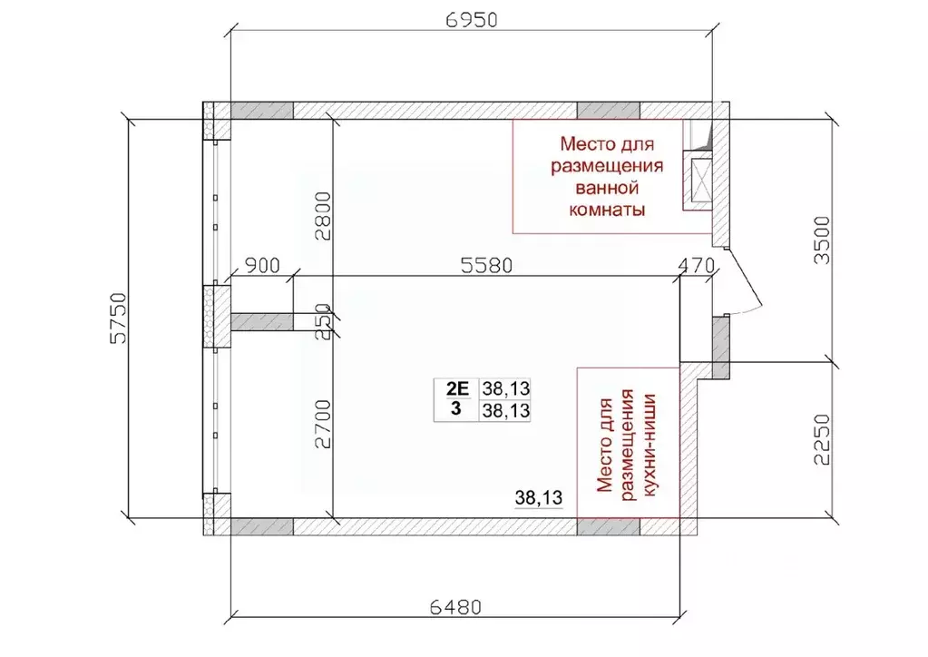 2-к кв. Кемеровская область, Кемерово ул. Дружбы, 11 (38.13 м) - Фото 1