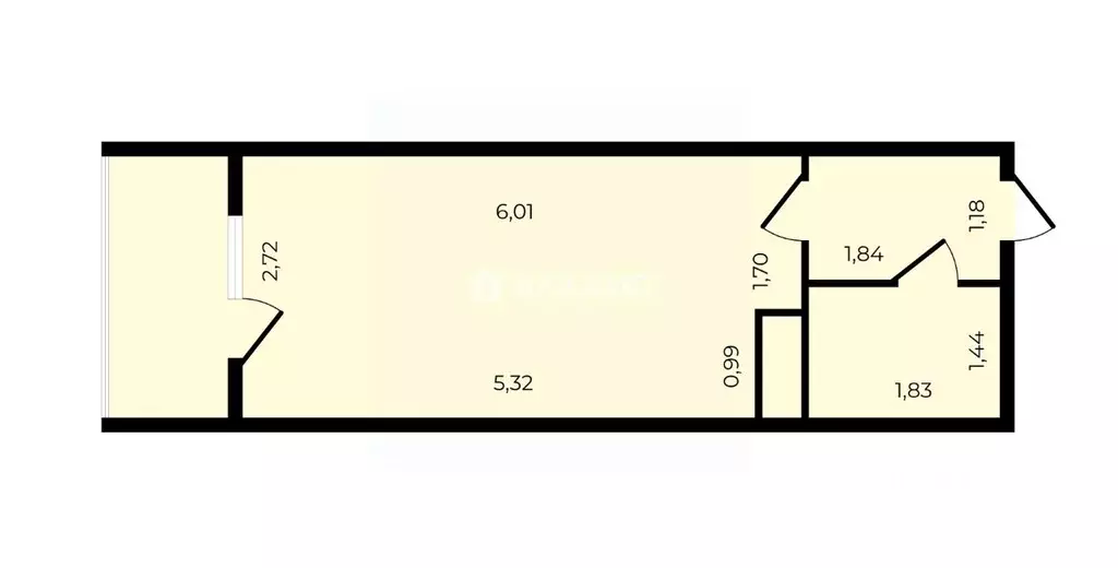 Студия Ленинградская область, Мурино Всеволожский район, бул. ... - Фото 2
