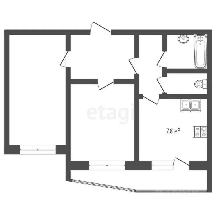 2-к кв. Орловская область, Орел Авиационная ул., 6 (68.0 м) - Фото 1