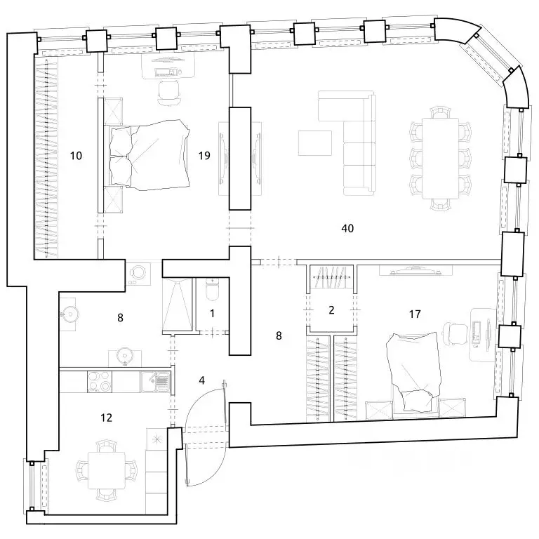 3-к кв. Санкт-Петербург Гагаринская ул., 19 (119.2 м) - Фото 1