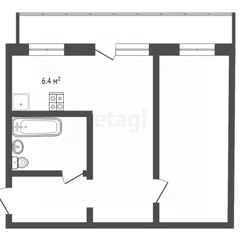 2-к кв. Архангельская область, Архангельск ул. Прокопия Галушина, 5 ... - Фото 1