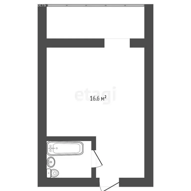 Квартира-студия: Тюмень, улица Газовиков, 18 (16.6 м) - Фото 1