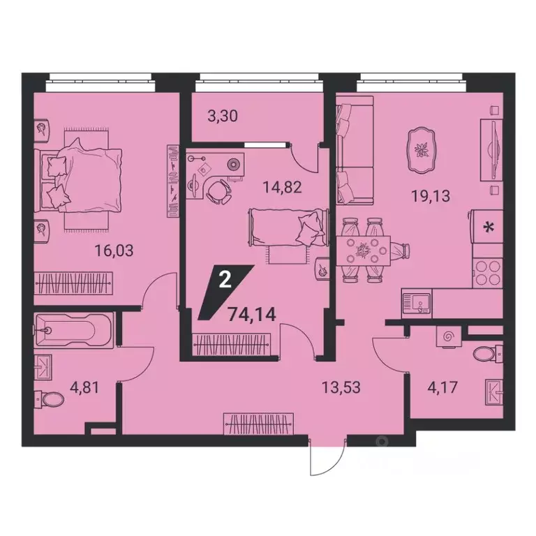 3-к кв. Свердловская область, Екатеринбург ул. 22-го Партсъезда, 10 ... - Фото 1