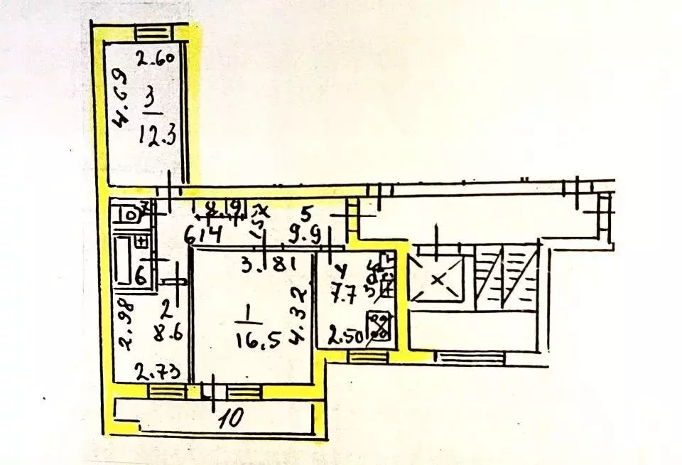 3-к кв. Московская область, Дубна ул. Попова, 4 (59.0 м) - Фото 0