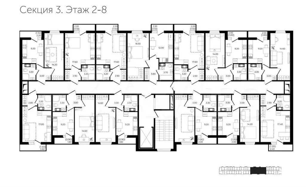 1-к. квартира, 31,3 м, 5/8 эт. - Фото 1